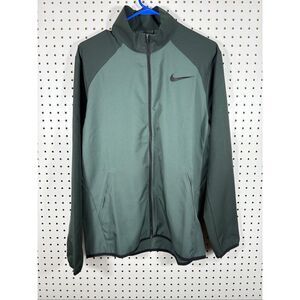 Nike Men’s Knit Training Full Zip Jacket size M Green Track Running Gym